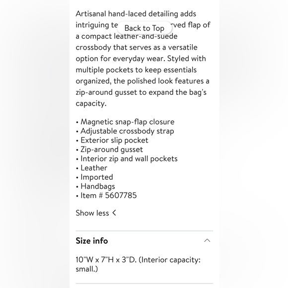 Vince Camuto Rue Leather Crossbody NWOT - Picture 6 of 6